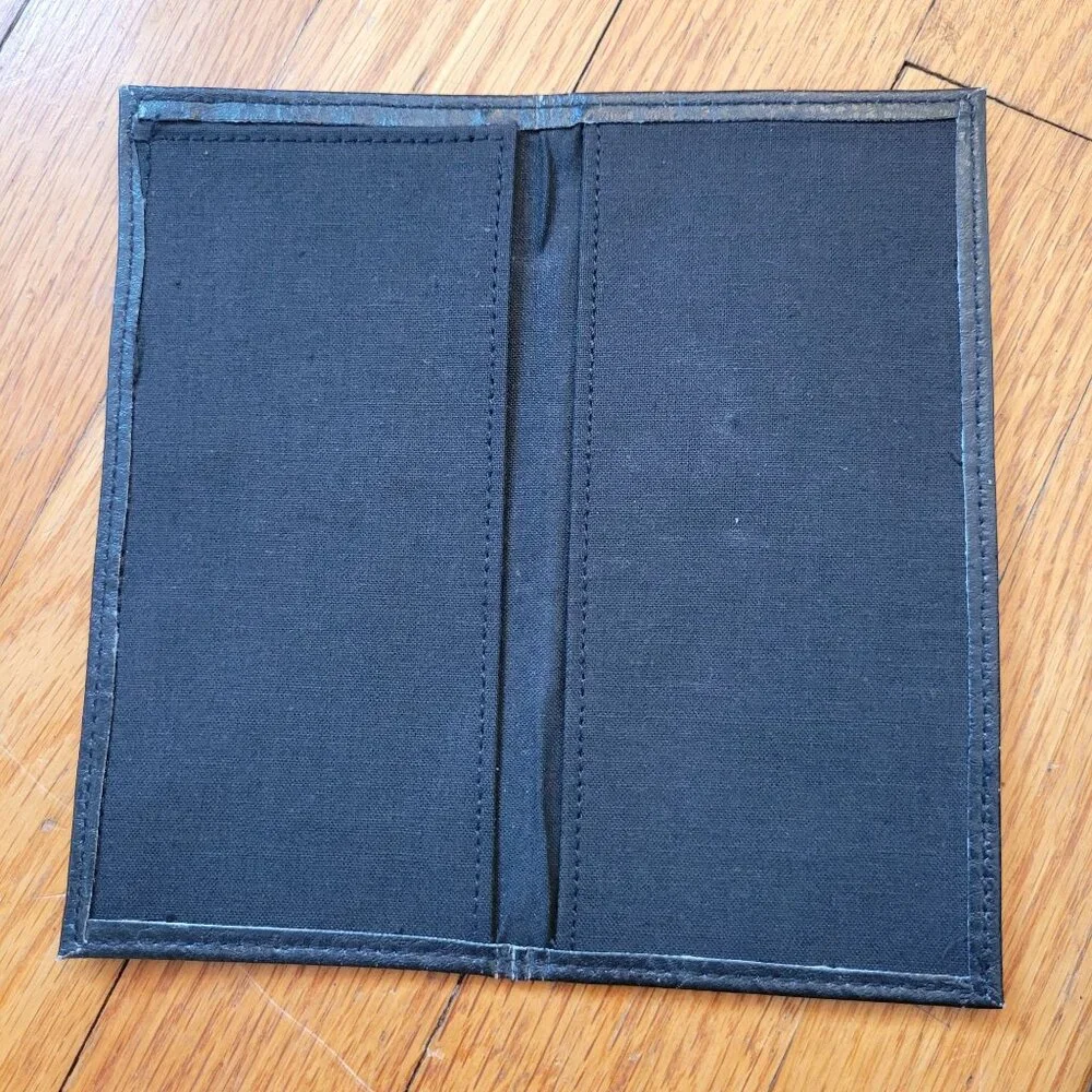 Vintage Wilsons Black Leather Business Portfolio Organizer Planner Binder Strap‎